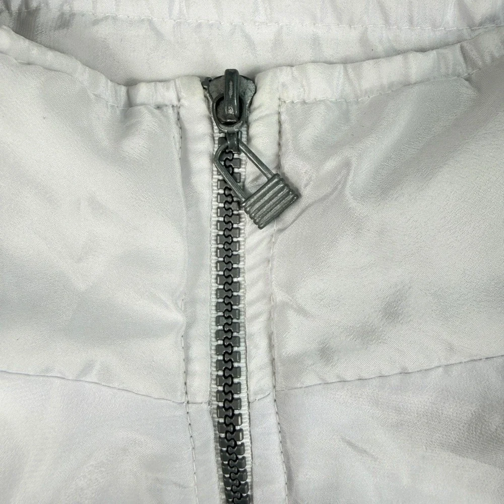 Nike Mens Medium Vintage Windbreaker Jacket White USA Swoosh 90s‎ Streetwear